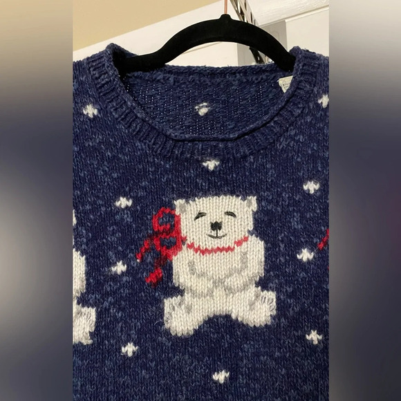 Vintage Marisa Christina Wool/Cotton/Angora Teddy Bear Winter Sweater Size M - Picture 3 of 6